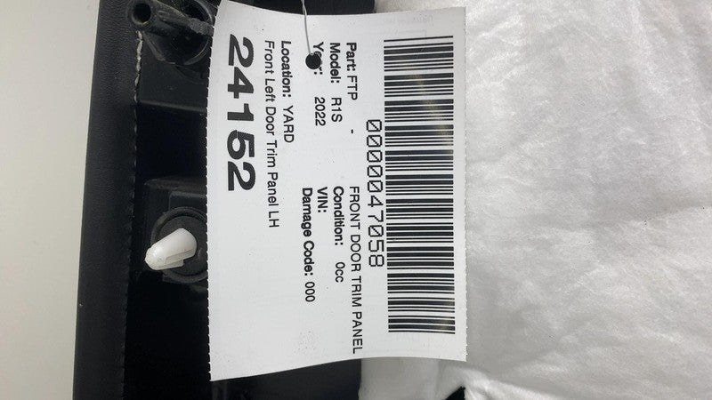 2022-2024 Rivian R1T R1S Front Driver Side Door Panel Trim Cover Left LH Black