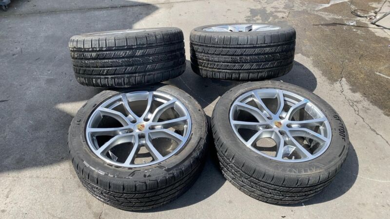 4N0 909 144 H ⭕2019-2024 Porsche Cayenne SET of 4 Front & Rear Wheel Rim 10 Bent Spoke w/ Tire