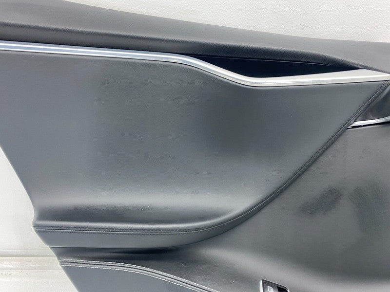 100813300D ⭕ 2012-2020 Tesla Model S Rear Left Interior Door Panel Trim Card Cover 6007492