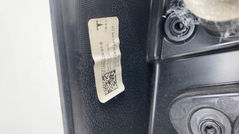 1588128-91-B ⭕ 21-23 Tesla Model 3 Rear Side Interior Door Panel Trim Card Left 1588128-91-B