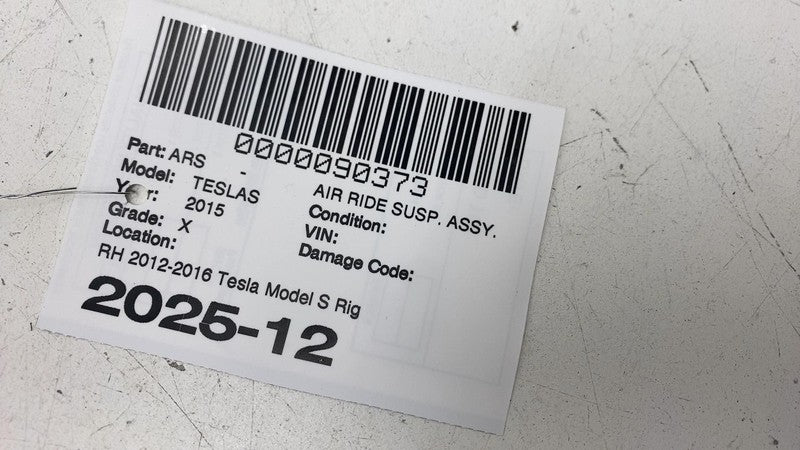 ⭕ 12-15 Model S Rear Right Air Suspension Spring Shock Absorber RH 600
