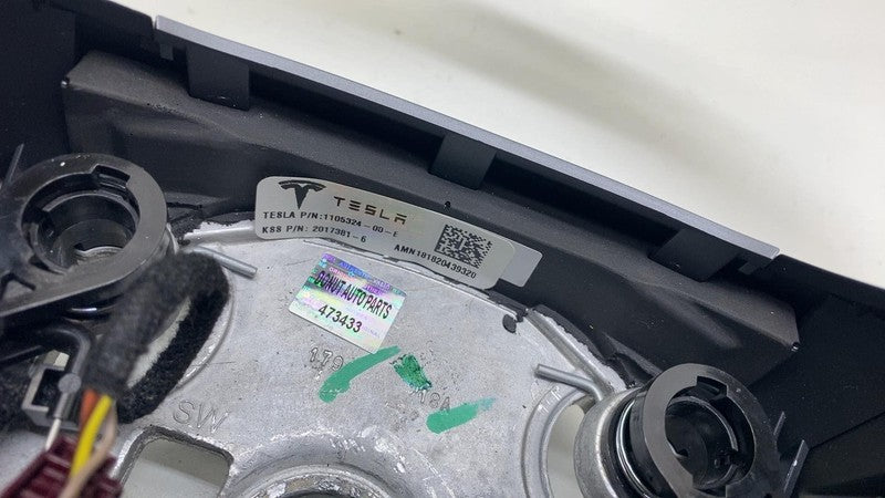 ⭕ 2017-2020 Tesla Model 3 M3 Steering Wheel Leather Black Assembly 110