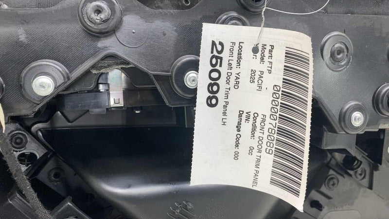 7TF911ZAAA ⭕ 17-25 Chrysler Pacifica Front Driver Side Interior Door Trim Panel Cover Left