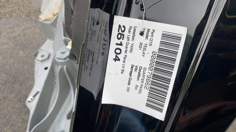 ⭕ 2020-2024 Tesla Model Y Rear Left Quarter Panel Structural Cutout Black - PBSB