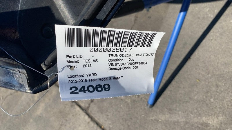 ⭕ 2012-2015 Tesla Model S Rear Tailgate Hatch Panel & Liftgate Glass B