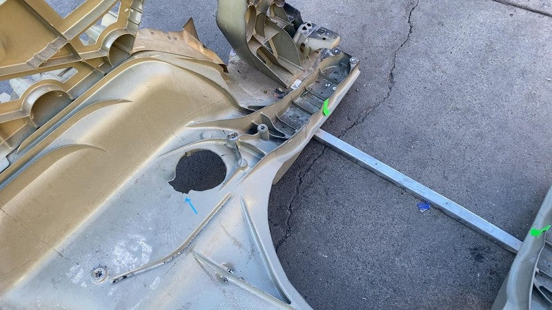 2128750 ST A 2024-2025 Tesla Cybertruck Rear Cast Under Body Frame Structure (DAMAGE PRESENT)