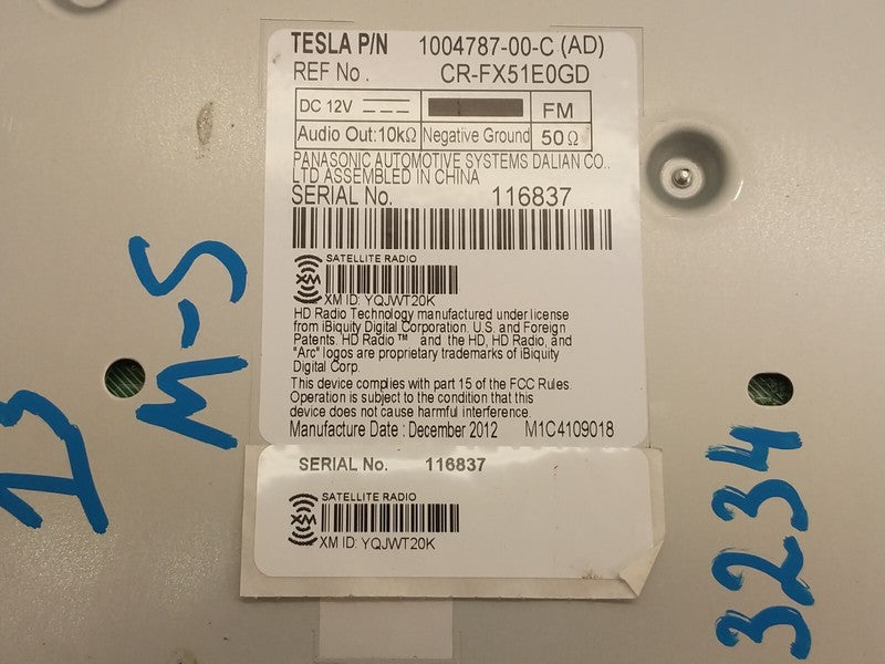 ⭕2012-2015 Tesla Model S Satellite Radio Receiver Tuner Module Unit 10