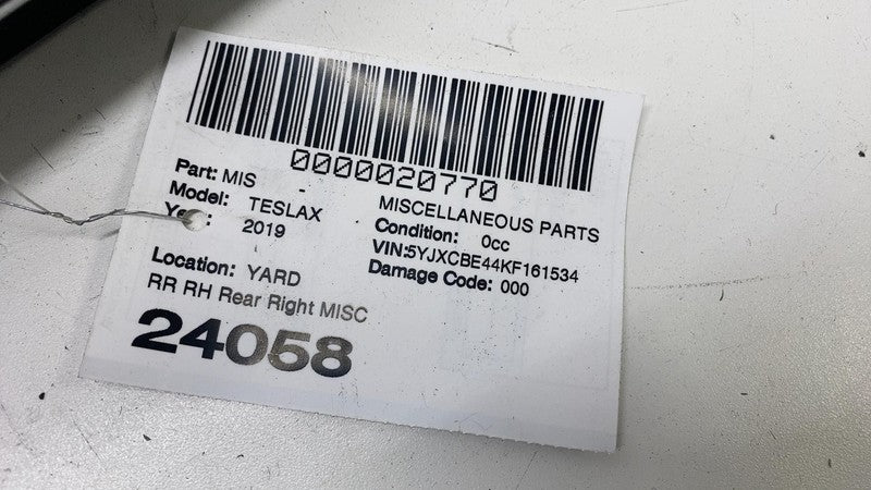 E9 43R-004553 ⭕ 2016-2020 Tesla Model X Rear Right Window QTR Quarter Glass 1/4 1034906-80-F