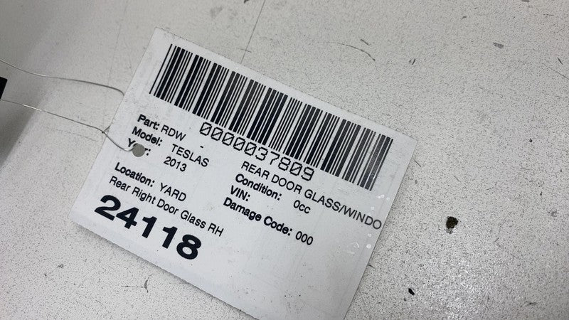 ⭕ 2012-2015 Tesla Model S Rear Passenger Side Door Window Glass Right 