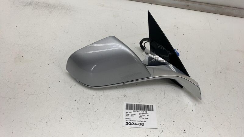 N/A ⭕ 2017-2020 Tesla Model 3 M3 Right Exterior Rear View Door Mirror RH Silver PMSS
