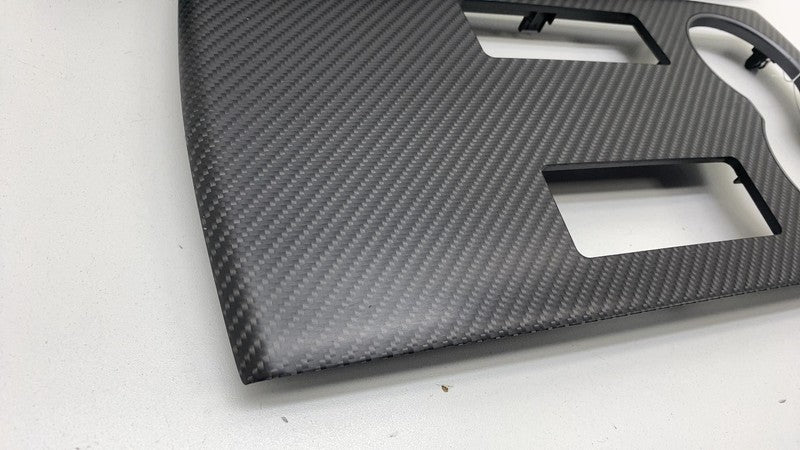 ⭕ 16-20 Model S Center Console Cover w/ Cupholder Trim Carbon Fiber 10