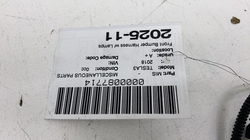 ⭕ 2017-2020 Tesla Model 3 Front Bumper Wiring Harness suit w/ Lamps 10