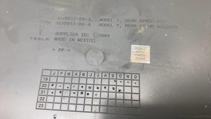 1619812-00-A ⭕ 20-24 Model Y Rear Section Underhood Trim HEPA Apron Cover Trim 1619812-00-A