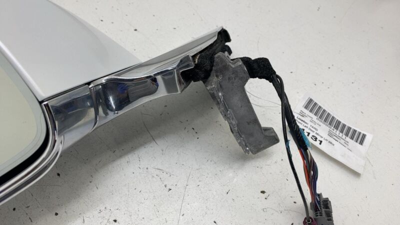 6005864-00-F 2012-2015 Tesla Model S MS Left Exterior Rear View Door Mirror LH  White PPSW