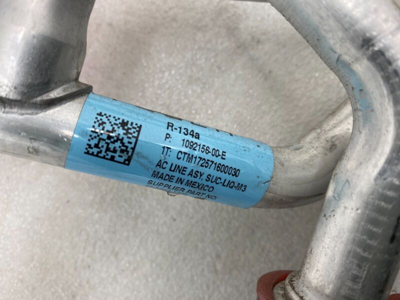 1092156 00 F ⭕ 2017-2022 Tesla Model 3 A/C Hose Line Suction-Liquid Tube Combo 1092156-00-F