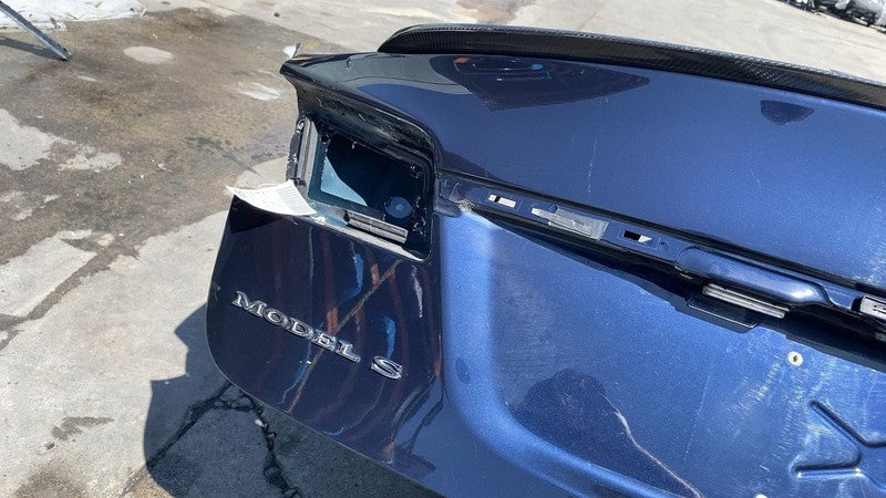 ⭕12-15 Model S Liftgate Trunk Lid Tailgate Hatch Shell Blue PMMB w/ Window Glass