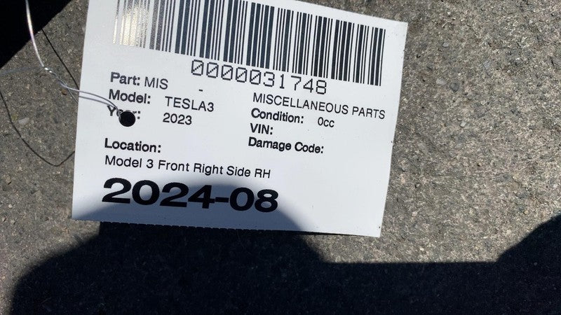 ⭕ 2017-2023 Tesla Model 3 Front Right A-Pillar Rocker Panel Structural Cut Out