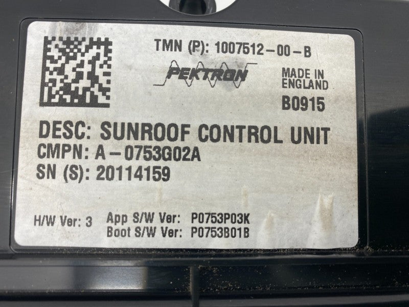100751200B ⭕ 12-20 Tesla Model S Sunroof Controller Moon Roof Control Module 1007512-00-B