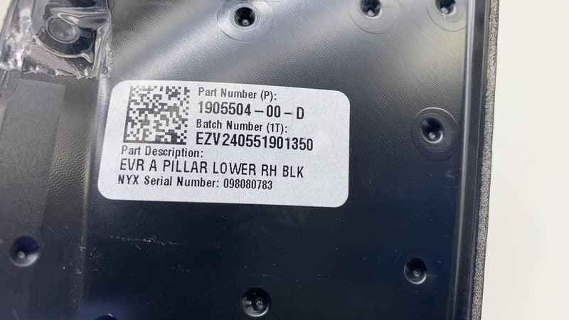 190550400D 2024-2025 Tesla Cybertruck Front Passenger Right Lower Sill Scuff Plate A-Pillar