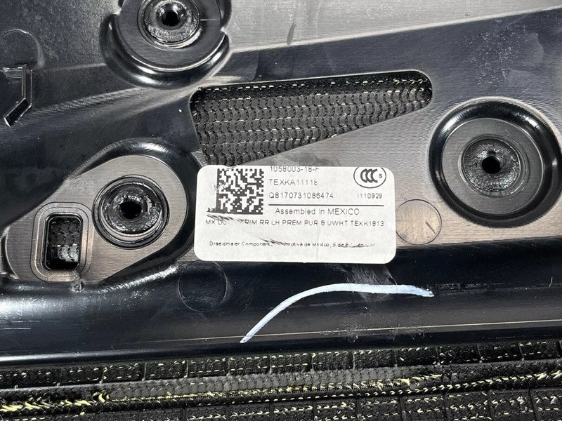 ⭕ 16-20 Model X Rear Left Door Panel Trim Card Cover w/ Molding LH 105