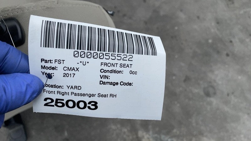 ⭕ 2013-2018 Ford C-Max Passenger Side Front Bucket Seat Assembly Right RH Cloth