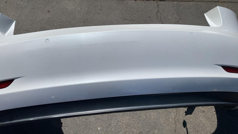 ⭕ 2017-2022 Tesla Model 3 M3 Rear Bumper Fascia Cover w/ Sensor Holes White PPSW
