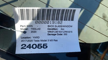 ⭕ 17-20 Model 3 M3 Trunk Panoramic Backlite Roof Glass Back Section 1472925-00-B