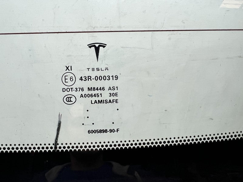 2012-2015 Tesla Model S Liftgate Hatch Gate Trunk Lid Tailgate Glass White PBCW