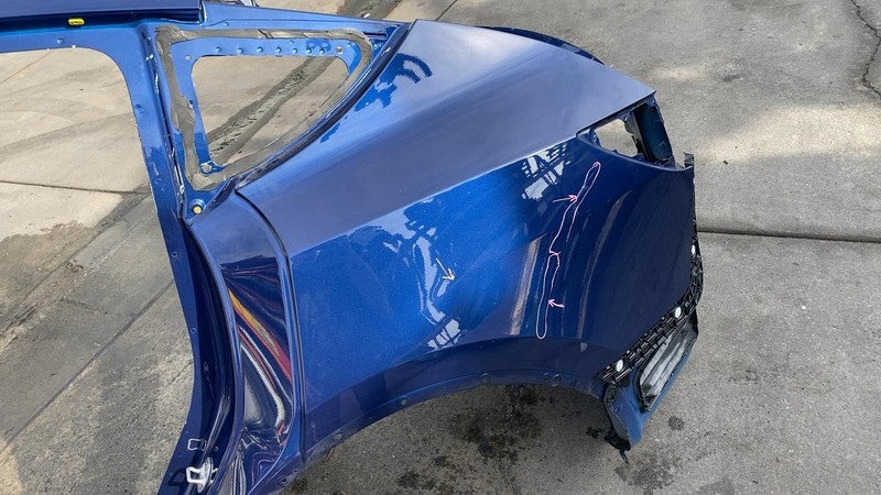⭕ 2020-2024 Tesla Model Y Rear Left Quarter Panel Structural Cutout LH Blue PPSB