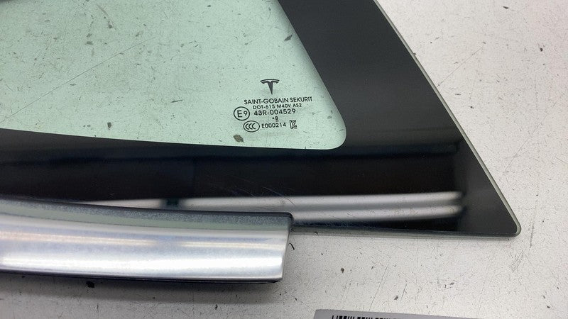 1080706-00 2017-2020 Tesla Model 3 M3 Rear Passenger Side Quarter Fixed Window Glass Right