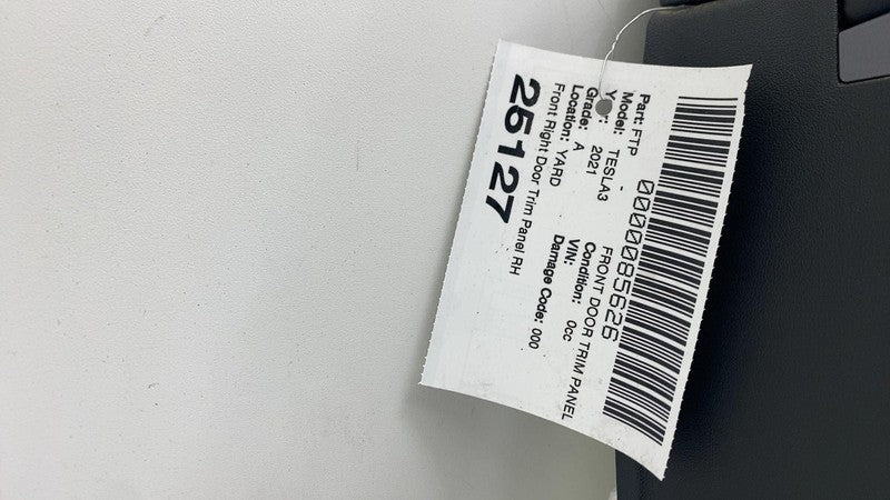 ⭕ 21-23 Tesla Model 3 Front Passenger Side Interior Door Panel Trim Card Right