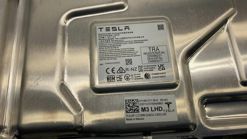 ⭕ 17-23 Model 3 MCU Media Control Unit Service Car Computer Module 168