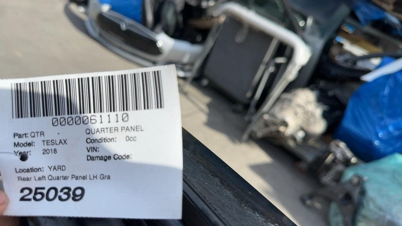 ⭕2016-2020 Tesla Model X Rear Left Quarter Fender Frame Panel Cutout Gray - PMNG