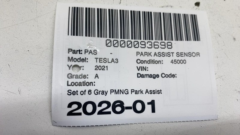 ⭕ 2017-2023 Tesla Model 3 Set of 6 Bumper Parking Assist Sensor OEM 11