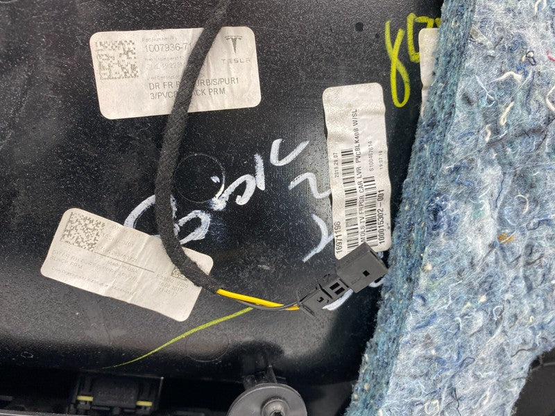 100793651N ⭕ 12-20 Model S MS Front Right Interior Door Panel Trim Card Cover 1007936-51-N