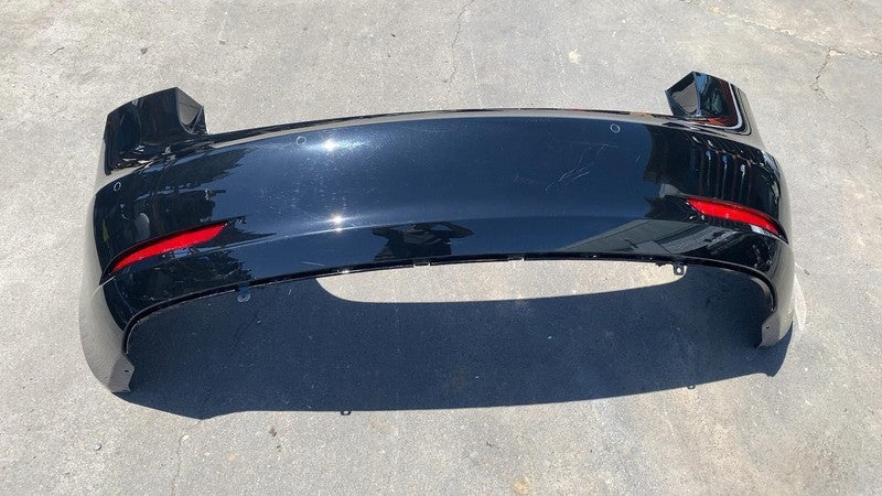 ⭕ 2017-2022 Tesla Model 3 Rear Bumper Cover w/ Park Sensor & Harness Black PBSB