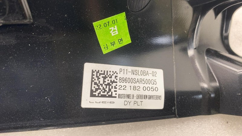 P11-NSL0BA-02 ⭕ 22-24 Lucid Air Bolster Panel Left Driver Leather Graphite OEM P11-NSL0BA-02