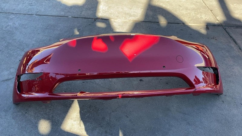 ⭕ 20-23 Model Y Front Bumper Cover Red - PPMR w/ Park Sensor Type 1493