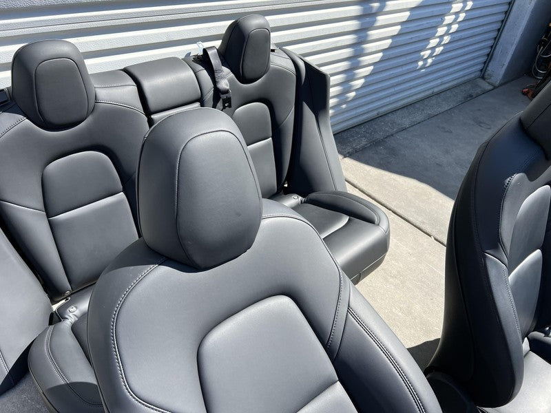 1552127-00-A ⭕ 2017-2023 Tesla Model 3 Front Left & Right Bucket & Rear Bench Seat + Bolster