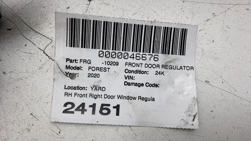 2019-2024 Subaru Forester Front Driver Side Door Window Regulator w/ Motor Left