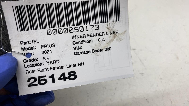 ⭕ 23-24 Toyota Prius Rear Right Fender Liner Wheel Arch Splash Guard 6