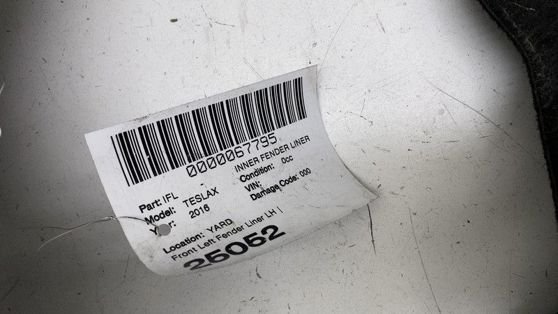 ⭕ 16-20 Tesla Model X MX Front Left Inner Fender Wheel Liner Splash Guard Shield