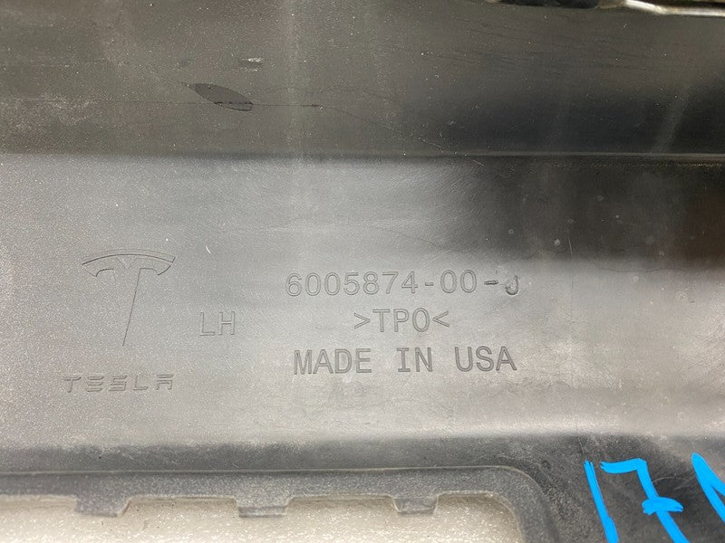 6005874 00 J 12-20 Model S Left Rocker Panel Outer Sill Molding w/ Wheel Fairing 6005874-00-J