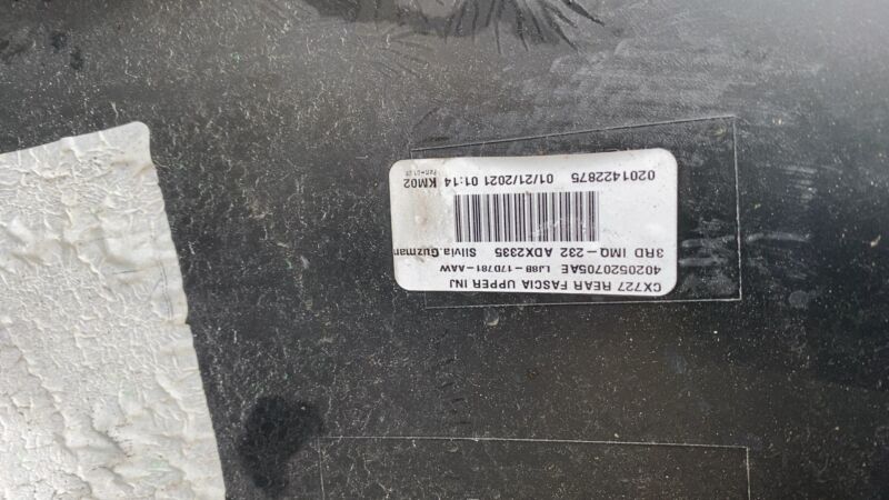 LJ8B17D781A 2021 2022 2023 Ford Mustang Mach-E Rear Fascia Bumper Upper Cover Assembly OEM