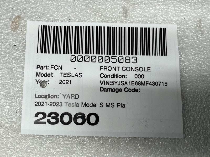 ⭕ 2021 2022 2023 Tesla Model S Plaid Center Console w/ Display Screen 