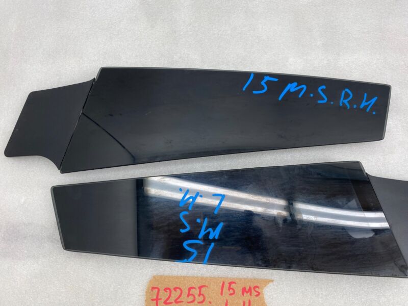 14942 12-15 Model S Left & Right Side B-Pillar Molding Applique Glass Trim 14942/14941