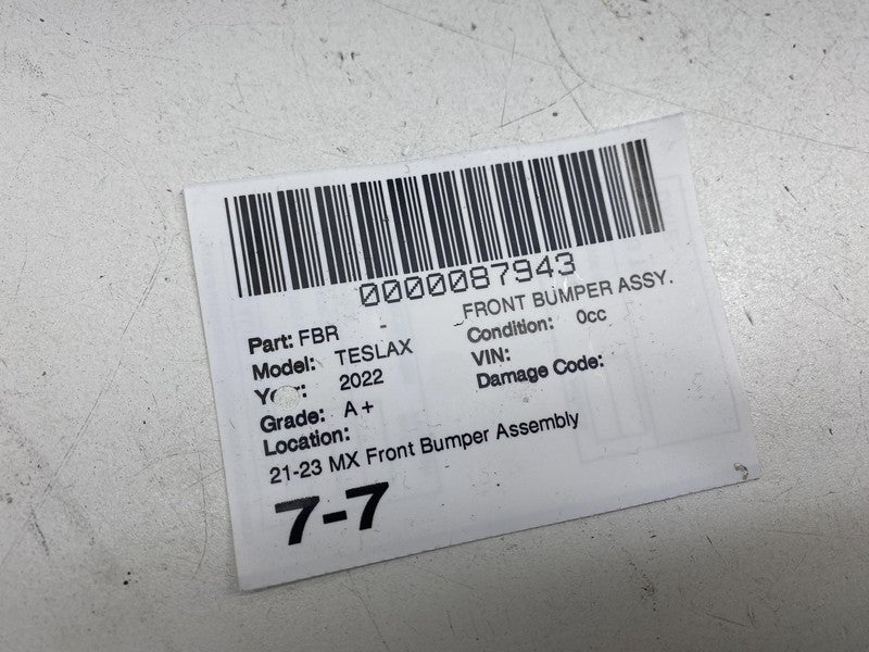 1588184-00-B ⭕21-23 Tesla Model X Front Bumper Cover w/ Foglight Primed Assembly 1588184-S0-A