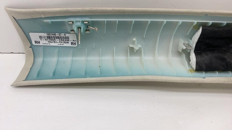 ⭕12-20 Tesla Model S Passenger Side A-Pillar Trim Cover Upper Right 10