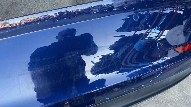 2017-2022 Tesla Model 3 M3 Rear Bumper Fascia Cover w/ Sensor Holes Blue - PPSB