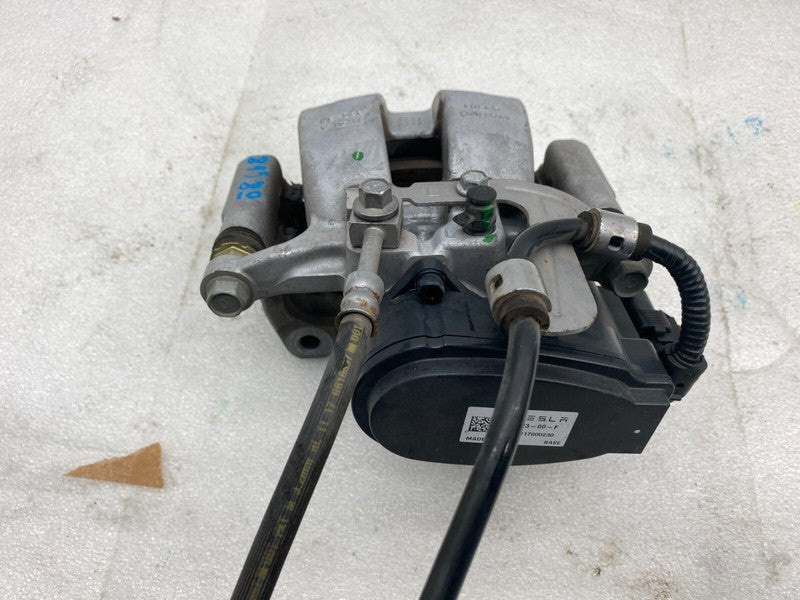 104462300F ⭕ 2017-2025 Tesla Model 3 Rear Left Caliper w/ Brake Line Hose BASE 1044623-00-F